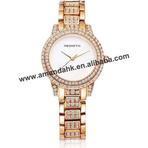 Wholesale New Rhinestone Women Alloy Mesh Watch Wrap Quartz Casual Rebirth Watch Fashion Man Women Dress Watches RE104