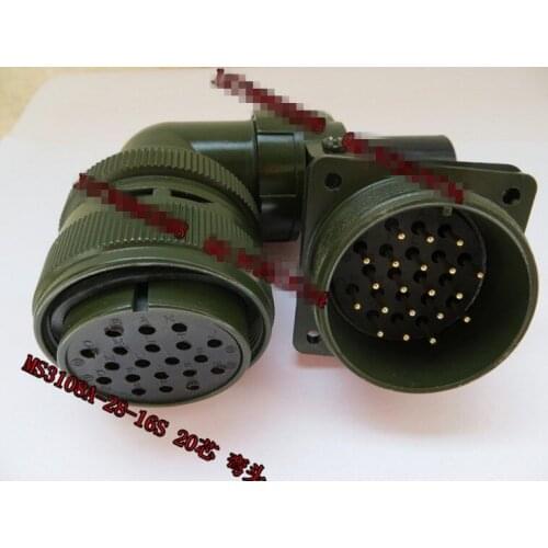 Original new 100% 5015 MS3108A28-16S MS3102A28-16P 20 core American Standard aviationplug bent waterproof connector
