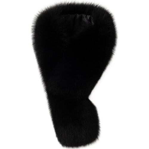 Fluffy Women Russian Cossack Rabbit Fur Knitted shawl Winter Warm NEW