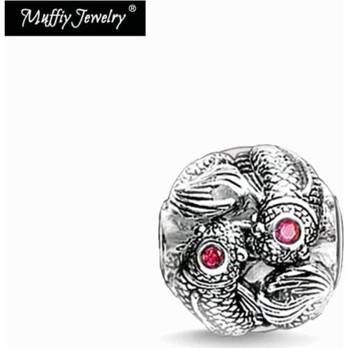 Fishes Beads,2019 New Europe Style Karma Jewelry,Good Jewelry DIY Necklace Bracelet Earring, 925 Sterling Silver Gift