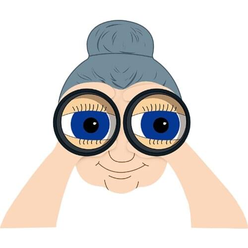 Garden Illustration Fence Decoration Nosy Old Man And Lady Garden Yard Art Ornamen Home Decor Outdoor Fathers Day Gift L3