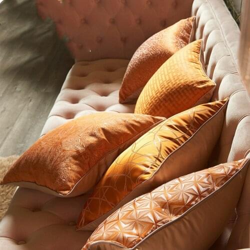 Silk-Like Pillowcases Sofa Smooth Pillow CaseThrow Pillow Cover with Zipper 45*45cm Poszewki Na Poduszki