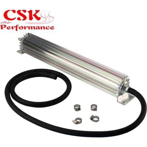 Universal 18'' Aluminum Single Pass Finned Transmission Oil Cooler Kit