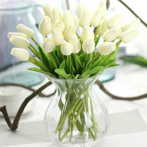 1Pcs Tulips Artificial Flowers PU Artificial Bouquet Real Touch for Home Wedding Decorative Wreaths