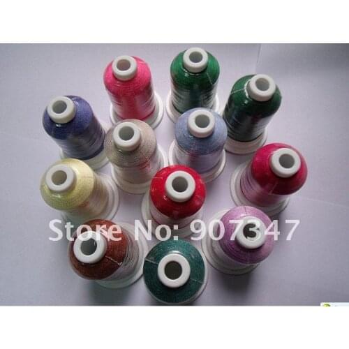 100% multi color 1000m 120D/2 polyester embroidery thread