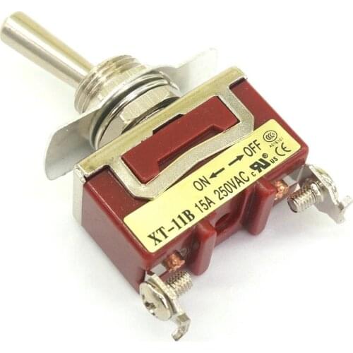 2PCS 15A Single-Pole Throw SPST ON-OFF Toggle Switch Screw Terminal Hand Reset