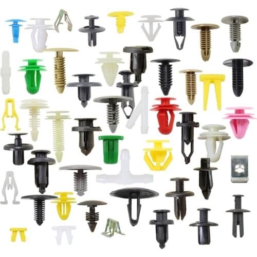 200pieces Mixed Auto Fastener Vehicle Car Bumper Clips Retainer Fastener Rivet Door Panel Fender Liner Universal Fit for Car