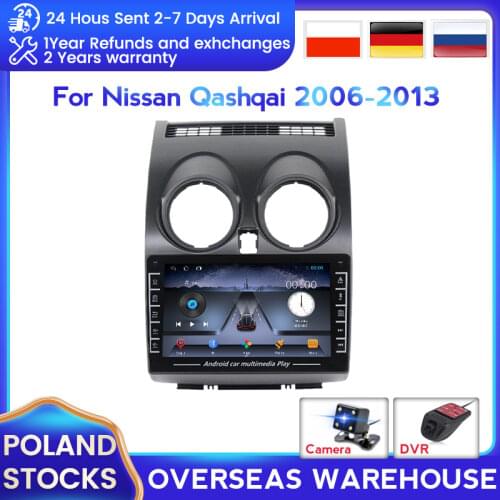 Android Head Uint Car GPS Multimedia Radio For Nissan Qashqai J10 2006 2007 2008 2009 -2013 IPS Touch Screen Stereo Video 2 Din