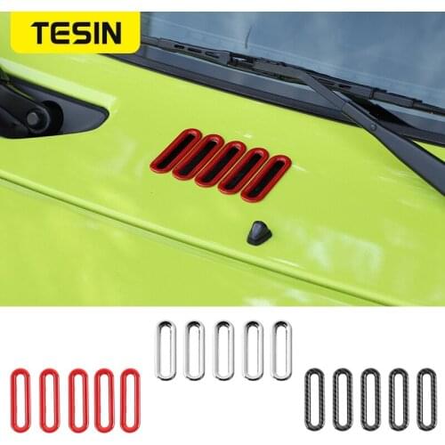 TESIN Car Stickers For Suzuki Jimny 2019+ Car Air Inlet Outlet Vent Intake Decoration Ring Stickers For Suzuki Jimny 2019 2020