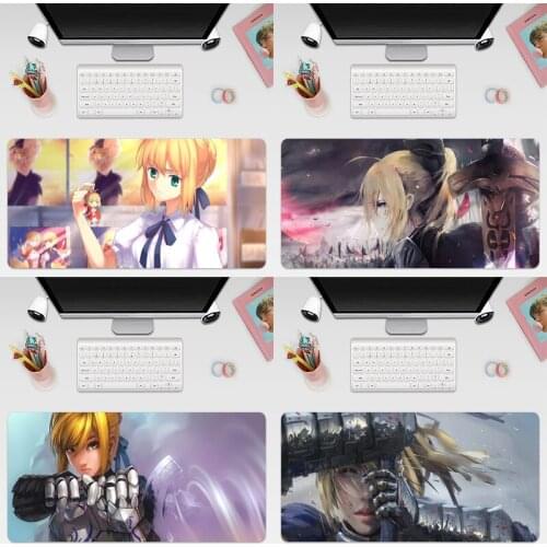Fate Stay Night Large Keyboard Cover Non-Slip Rubber Base Computer Carpet Desk Mat PC Game Mouse Pad