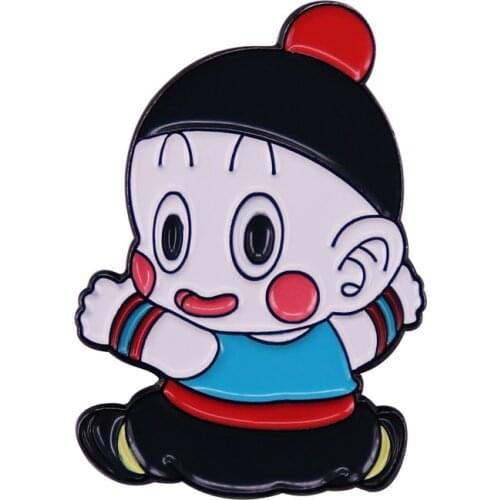 Chiaotzu cute cartoon anime goodbye sky lapel Enamel brooch
