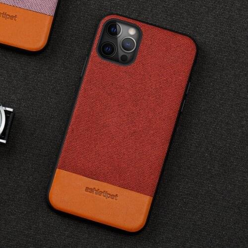 Canvas + Leather Phone Case for iPhone 12 Pro Max 12 Mini 11 Pro Max X XR XS Max 7 8 Plus SE2 Magnetic 360 Full Protective Cover