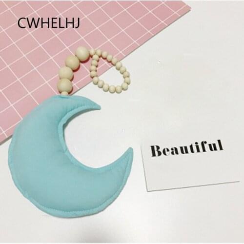Children Room Play Tent Curtain Decoration Wooden Beads Moon Wall Hanging Decor Kids Bedroom Decorative Crafts Birthday Gift