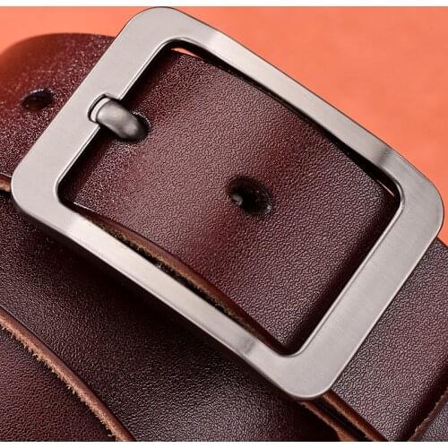 [DWTS]Cow leather belt men male genuine leather strap belts for men buckle fancy vintage jeans cintos masculinos ceinture homme