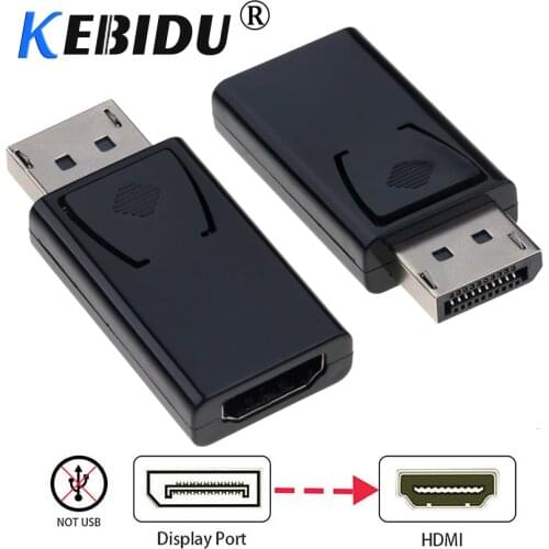 KEBIDU 20 Pin DP Male To HDMI-compatible1080p Female Converter Cable Adapter Video Audio High Definition Display Port