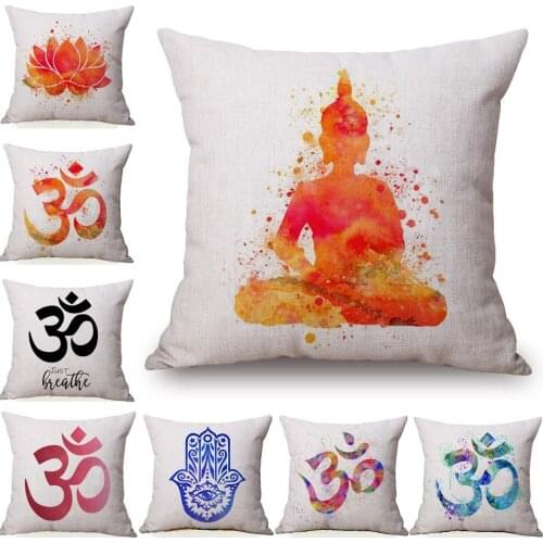 Creative Southeast Zen Yoga Digital Printed Pillowcase Folk Style 45X45cm Home Pillow Decoration Almofadas Cushion Cover