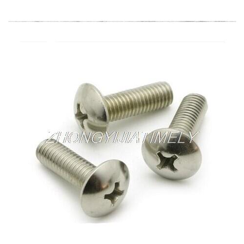 [M4] 304 stainless steel large flat head screw, mushroom head screw, rust and corrosion resistance