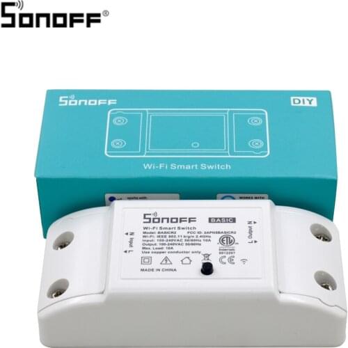 Bulk sale Sonoff Basic WiFi Smart Switch Wireless Home Automation Relay Module Domotica DIY Remote Controller Works with Alexa