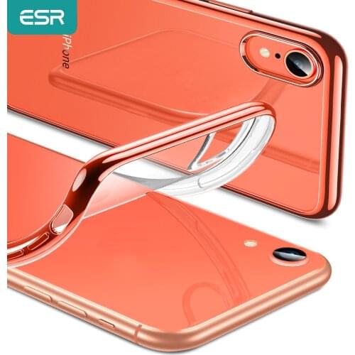 ESR Soft TPU Case for iPhone 11 Pro Max Luxury Plating Frame Phone Case Slim Clear Flexible Silicone Cover for iPhone 11 11 Pro