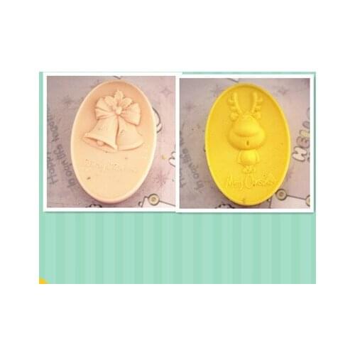 Handmade Soap Silicone Mold Animal Candle Molds Polymer Clay free bell and reindeer