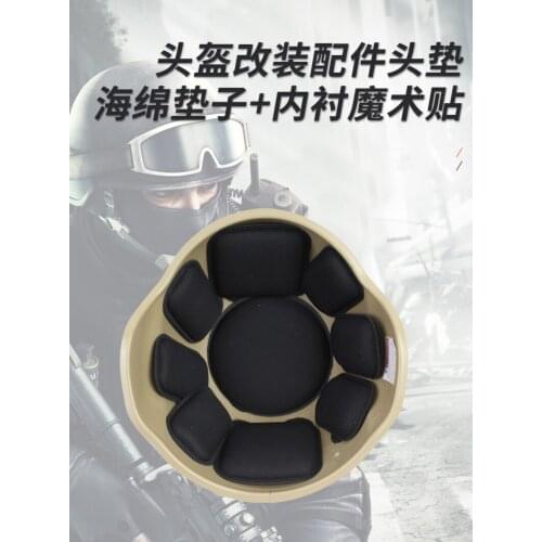 Outdoor Field Helmet Refitting Accessories Shock Absorption Heat Sealing Sponge Head Pad 9 Pack Back Adhesive
