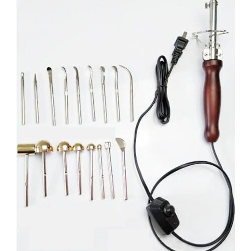 220V Cloth Fabric Flower Making Tools Set 17 heads+Soldering iron fabric flower maker with bag