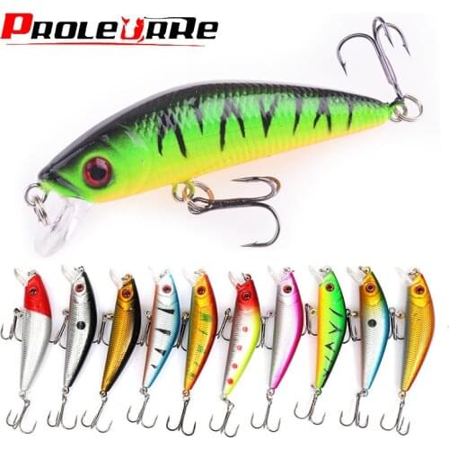 5pcs/Lot Mixed Colors Fishing Lure Set 7.2cm 7.5g Crazy Minnow Hard Bait Kit With Treble Hook Sinking Swing Wobbler Pesca Tackle