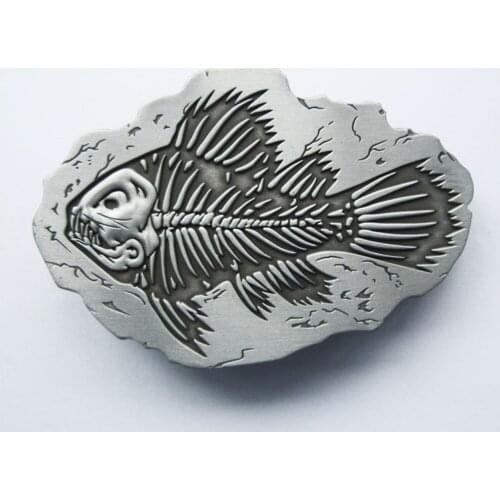 New Original Vintage Fish Bone Fossil Belt Buckle Gurtelschnalle Boucle de ceinture