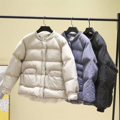 2020 New Autumn Winter Jacket Parkas Women Coat Stand Down Cotton Jacket Female Parka Warm Casual Cotton Padded Overcoat P1009