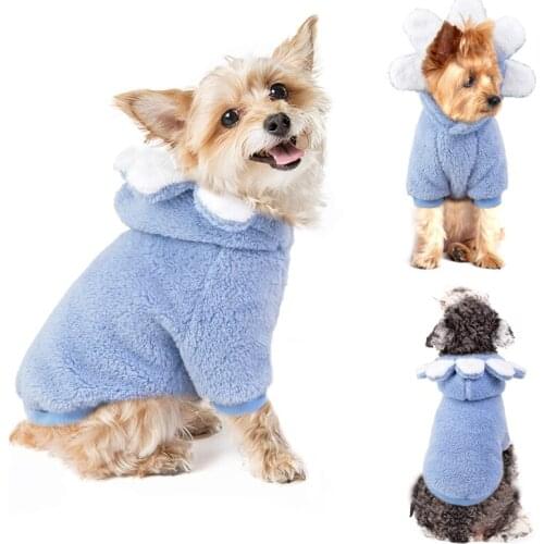 New Sun flower Winter Dog Colothes Thick Fleece Dog coat Fashion Cute Hoodies Pet Clothes for Small Medium Large Dogs