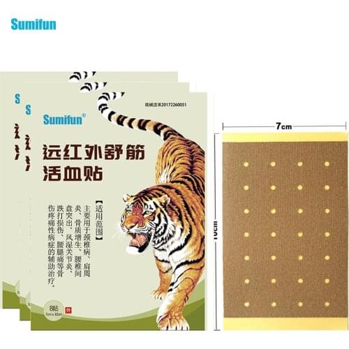 Pain Relif Plaster Back Neck Muscle Massager Ointment Joints Antistress Body Relaxation Chinese Medical Reliever Patch Red Tiger