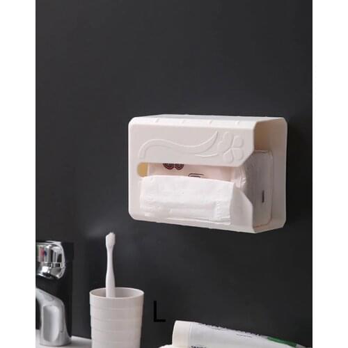 Punch-free Wall-mounted Wipes Box Multifunction Waterproof Rectangle Shape Tissue Holder Plastic Baby Wipes Box Household Tools