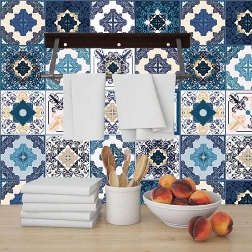 Tiles Wall Sticker Tables Bathroom Drawer Kitchen Home Decor Wall Decals Waterproof Art Mural Poster Arabic Style Ceramic PVC