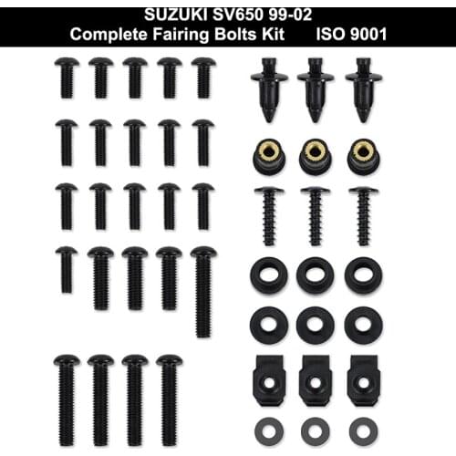 Fit For Suzuki SV650 1999 2000 2001 2002 Motorcycle Cowling Full Fairing Bolts Kit Clips Nuts Stainless Steel