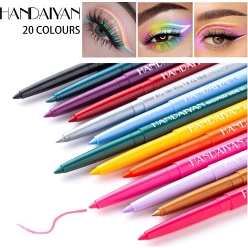 20 Colors Eyeliner Pen Eye Liner Beauty Makeup No Smudging Quick Drying Waterproof Not Blooming Cosmetics Maquiagem Tool TSLM1