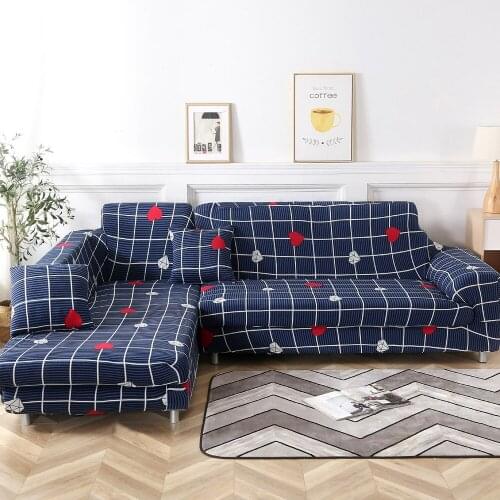 Stretch Slipcovers Sectional Elastic Stretch Sofa Cover for Living Room Couch Cover L shape Armchair Cover Single/Two/Three seat
