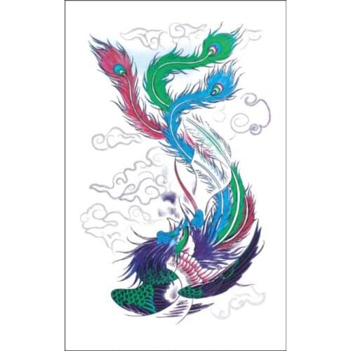 Bird tattoo sleeves arm sleeve Art Sticker Phoenix Bird Crane Flower Design Woman Man Lover Fan Waterproof Tattoo Arm Sleeve
