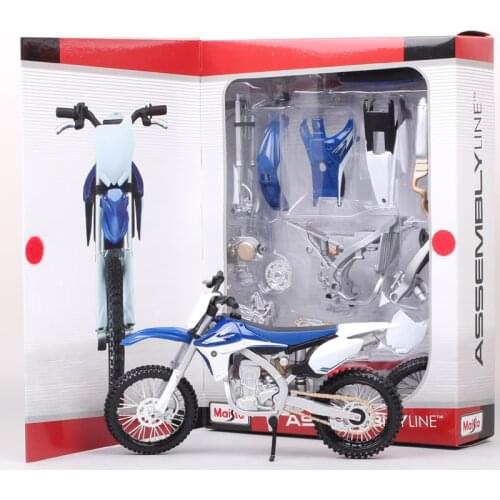 Maisto Assembly line 1:12 scales Yamaha YZ450F Motorcross bike model Diecasts & Toy Vehicles motorcycle dirt childrens DIY toy