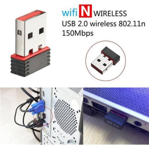 Mini USB 2.0 802.11n 150Mbps Wifi Network Adapter card for Windows Linux PC
