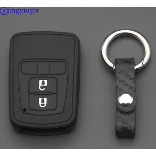 Jingyuqin Carbon Fiber Silicone Car Remote Fob Key Case Cover For Honda 2016 2017 CRV Pilot Accord Civic Fit Freed keychain