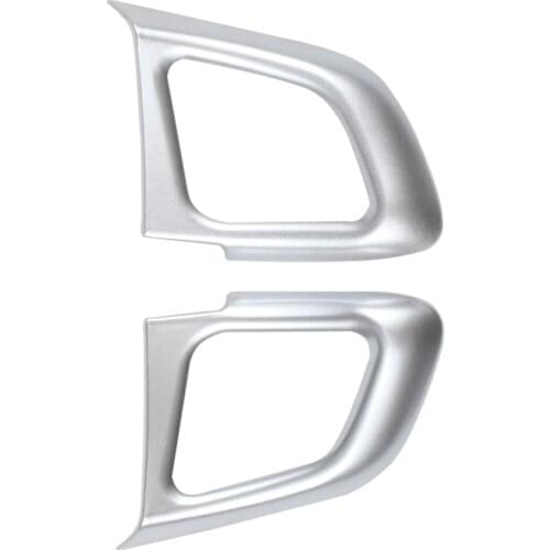 2Pcs Chrome Interior Accessory Steering Wheel Button Sticker For Range Rover Evoque 2011-2017