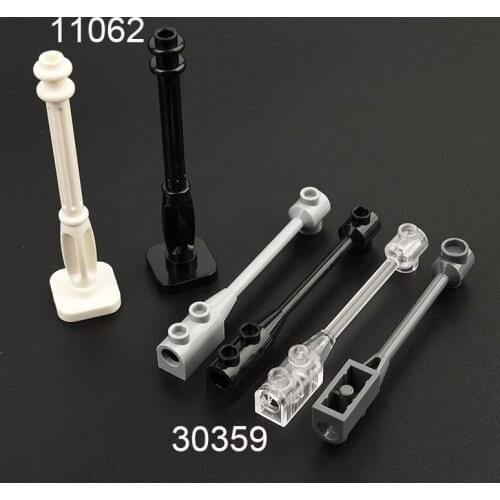 10pcs Building Blocks 2039 11062 Traffic Lamp Post Special Brick 30359 Street View City MOC Construction Parts Toys Accessories