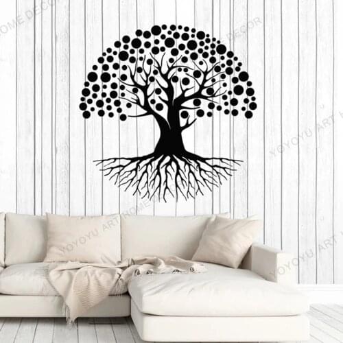 Vinyl Small Wall Decal Tree Branch Roots Nature Forest Living Room Bedroom Interior Sticker Meditation Room Art Mural rb-103
