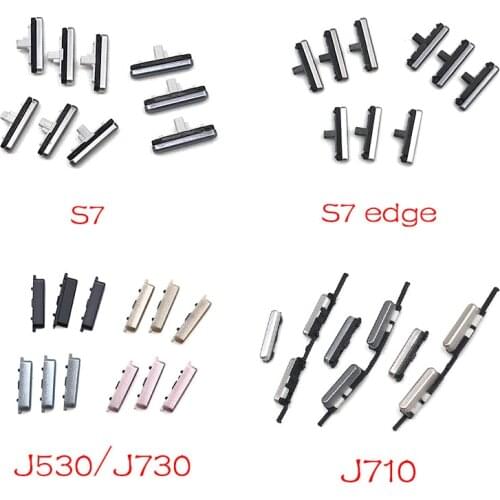 10Pcs/Lot, Side Power Key +Volume Button For Samsung S3 S7 Edge J5 J7 2016 J510 J710 / J5 J7 2018 J730 J530 Replacement Parts