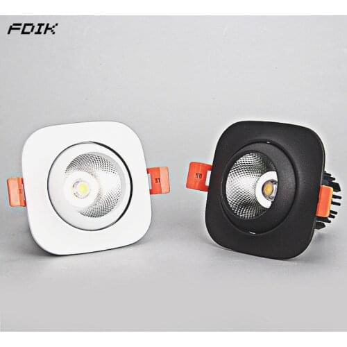 Dimmable Anti Glare Recessed COB LED Downlights 9W 12W 15W LED Ceiling Spot Lights AC85-265V LED Ceiling Lamps Indoor Lighting