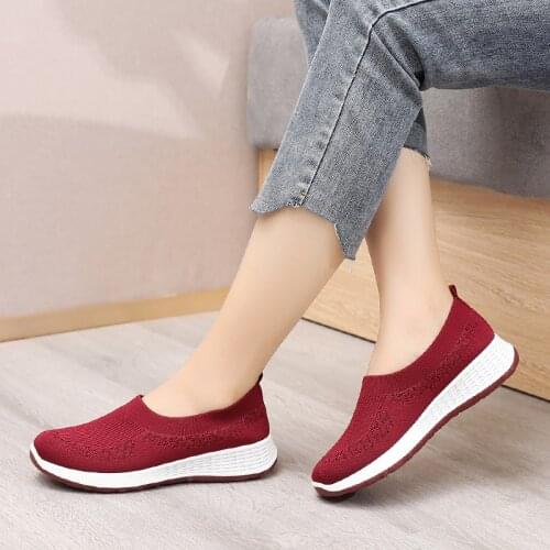 Shollow mesh sock shoes women sneakers 2021 summer comfortable anti-skid patform sneakers woman shoes high quality female shoe