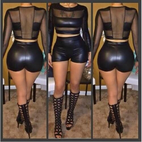 Womens Sexy Casual Bodycon Long Sleeve Jumpsuit Bodysuit Shorts Romper Playsuit 001 uk one size 8-12