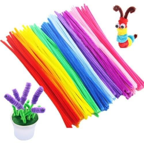 100pcs Multicolour Chenille Stems Pipe Cleaners Handmade Diy Art Crafts Material Kids Creativity Handicraft Children Toys
