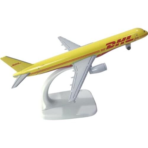 16CM DHL Airways B757 Airlines Airplane Model with Base Alloy Aircraft Plane For Collectible Souvenir Show Gift Toy