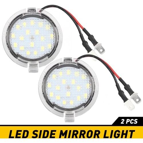 2pcs Canbus LED Bright Car Rear View Mirror Puddle Lights for Lincoln MKX MKT MKS 2014 2013 MKZ 2015 LS Navigator 2007- 2016 LS